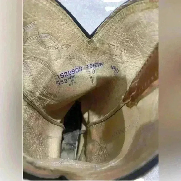 Dan Post Men’s Made in USA Brown Leather Pointed Toe Western Boots Size 8.5 D - Picture 8 of 10